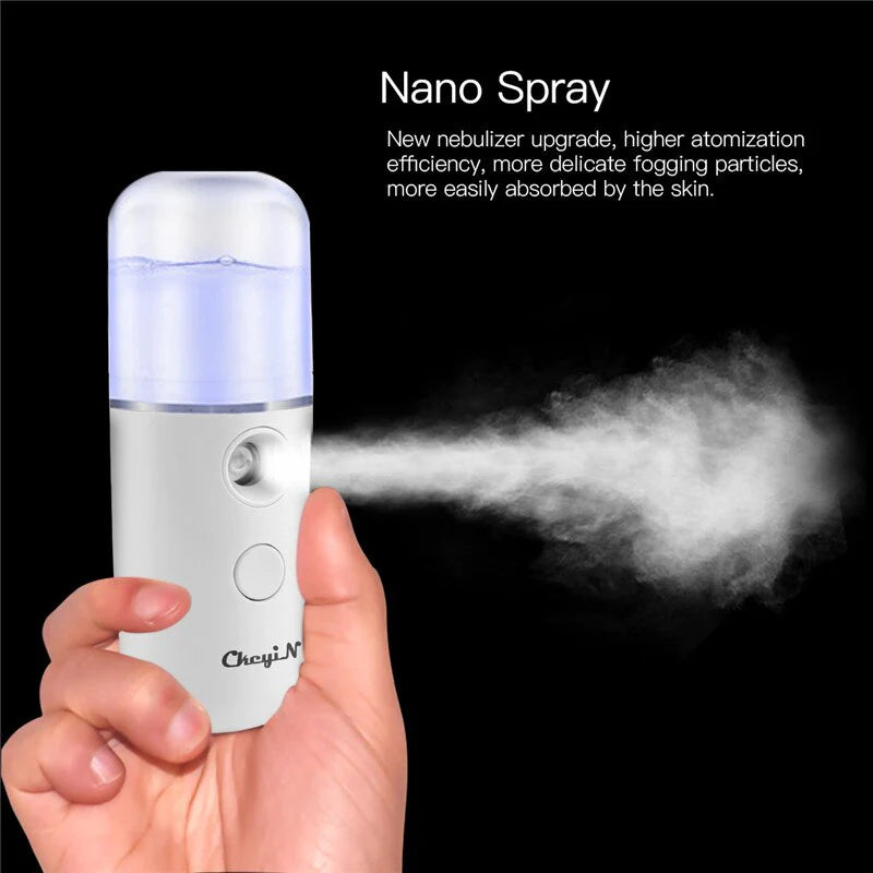 Portable Nano Mist Sprayer Rechargeable Hydrating & Sanitizer Spray Device