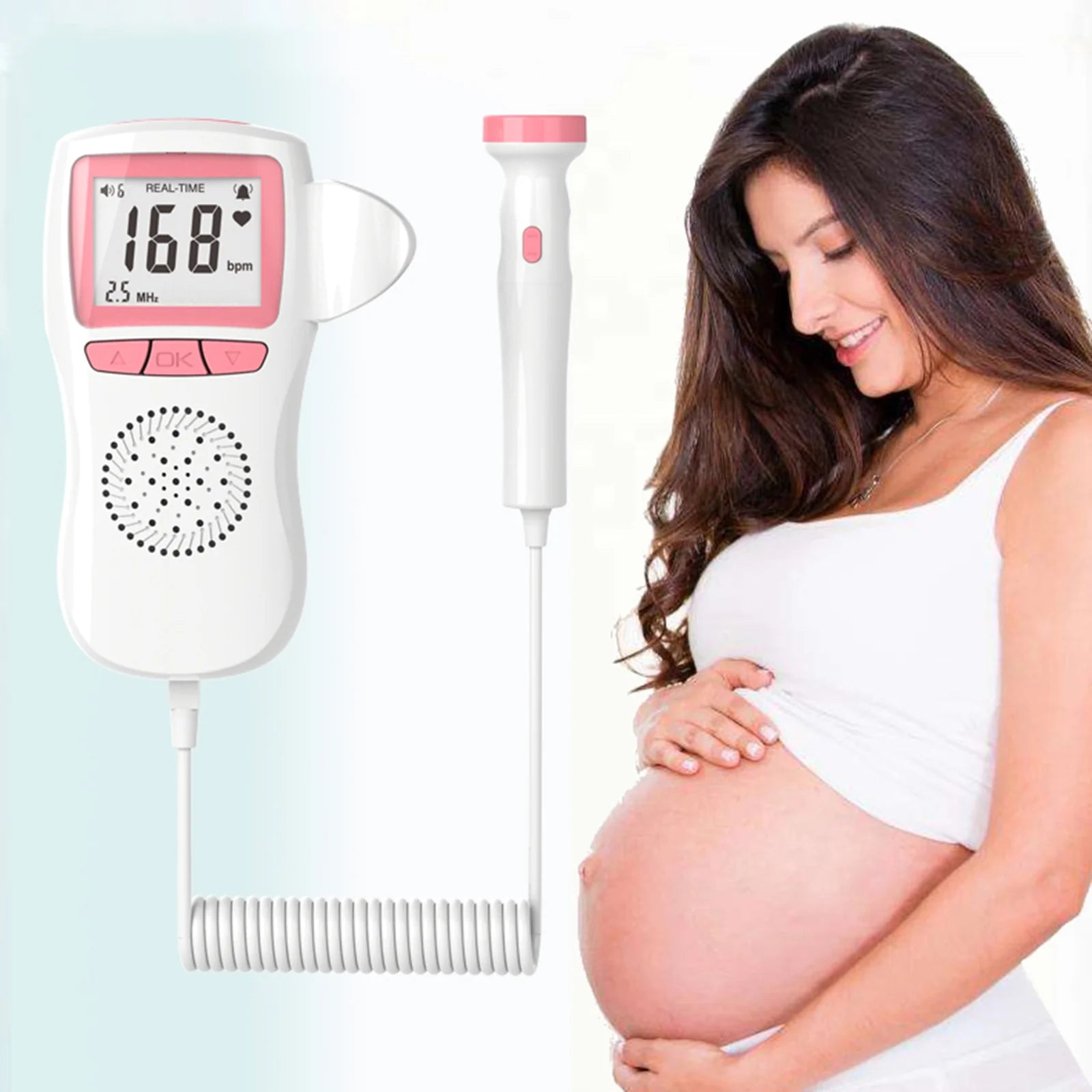 Fetal Doppler Baby Heart Monitor – FM Fetal Movement & Heartbeat Detector