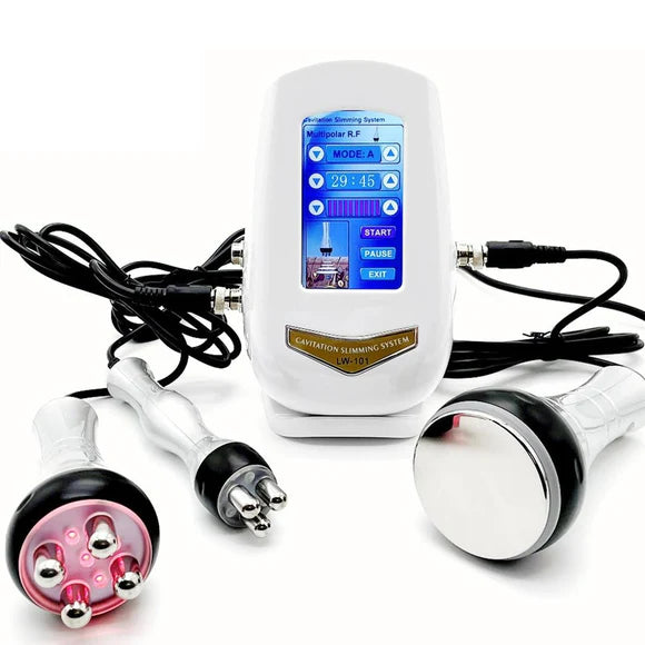 3 in 1 Ultrasonic 40K Cavitation Machine – 5MHz Radio Frequency Slimming & Skin Tightening Device