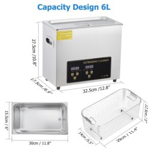ultrasonic 6 liter digital ultrasonic cleaner stainless steel tank Pakistan